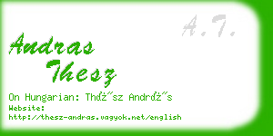 andras thesz business card